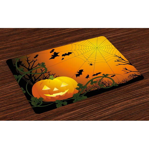 Funny Watercolor Pumpkin Round Placemats Set of 1 Halloween Washable Round Table Mats Heat Resistant Placemats for Dining Table 15.4 Inch Funny Watercolor Pumpkin Round Placemats Set of 1 Halloween Washable Round Table Mats Heat Resistant Placemats for Dining Table 15.4 Inch